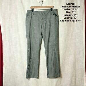 Lee Wrinkle Free Gray Straight Leg Dress Pants Size 16